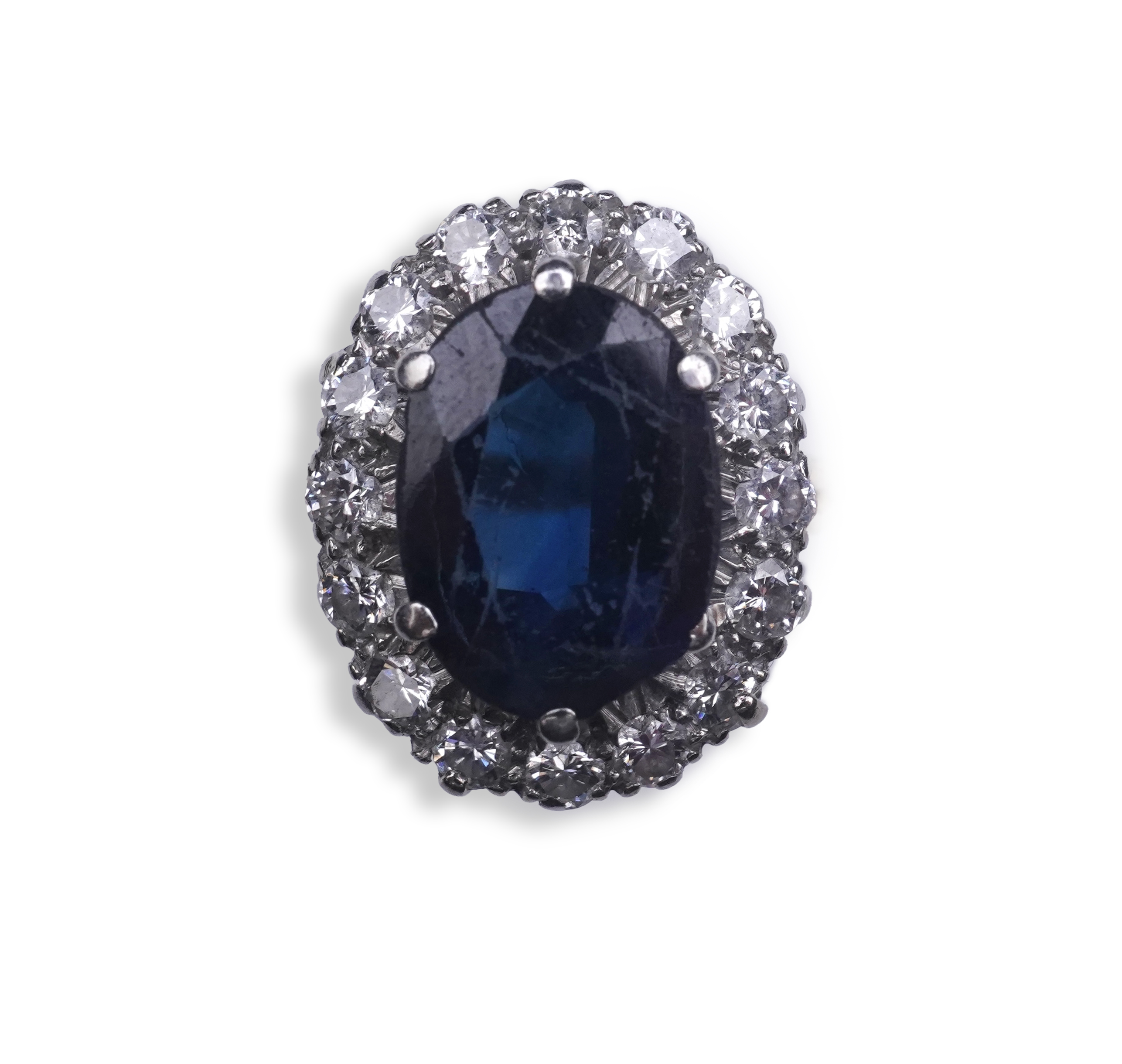 A sapphire and diamond ring